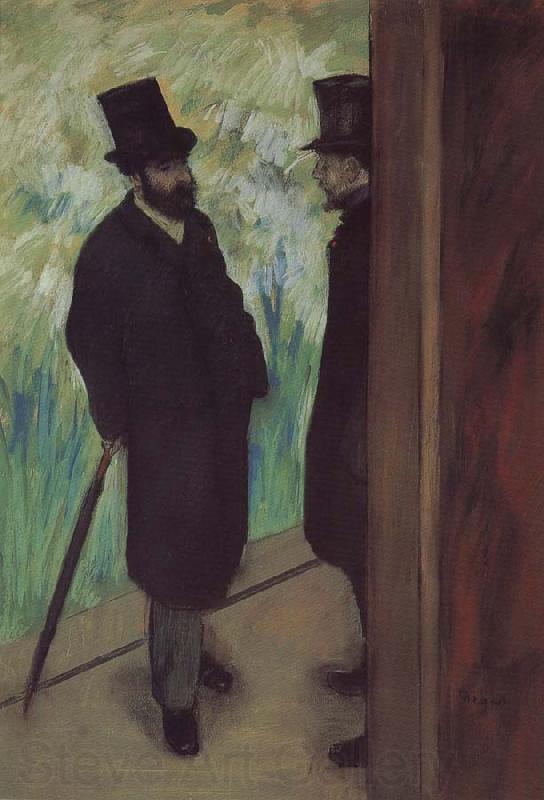 Edgar Degas someone in the corner  of stage Spain oil painting art